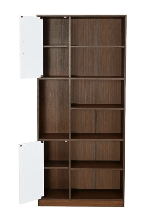 Nilkamal Madden Engineered Wood Semi-Open Book Shelf (Finish Color - Urban Walnut) - Image 2
